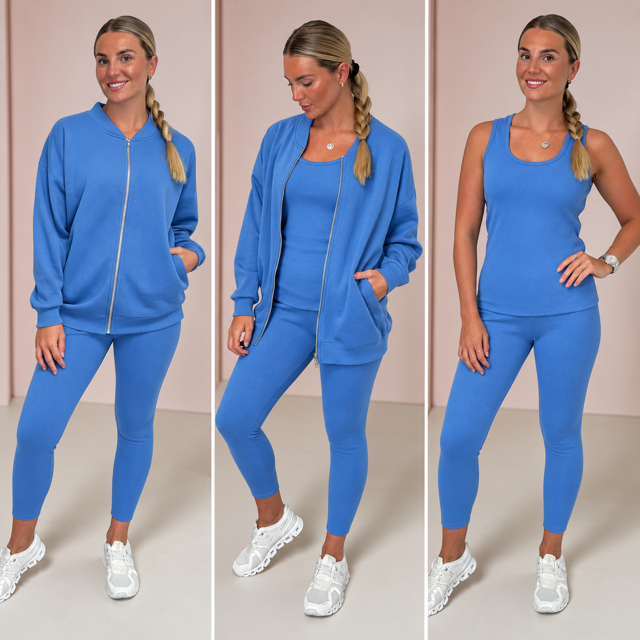 HENLEY 3 PIECE SET SIZES 8 TO 22 - BLUE