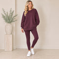 FREYA longline soft touch set - PLUM
