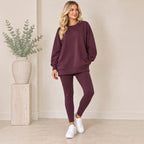 FREYA longline soft touch set - PLUM