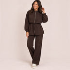 SYLVIE Jacket set with wide leg trouser