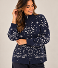 BELLA Bandana print zip up Cardi