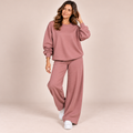 WREN soft touch Set with wide leg trouser – PINK