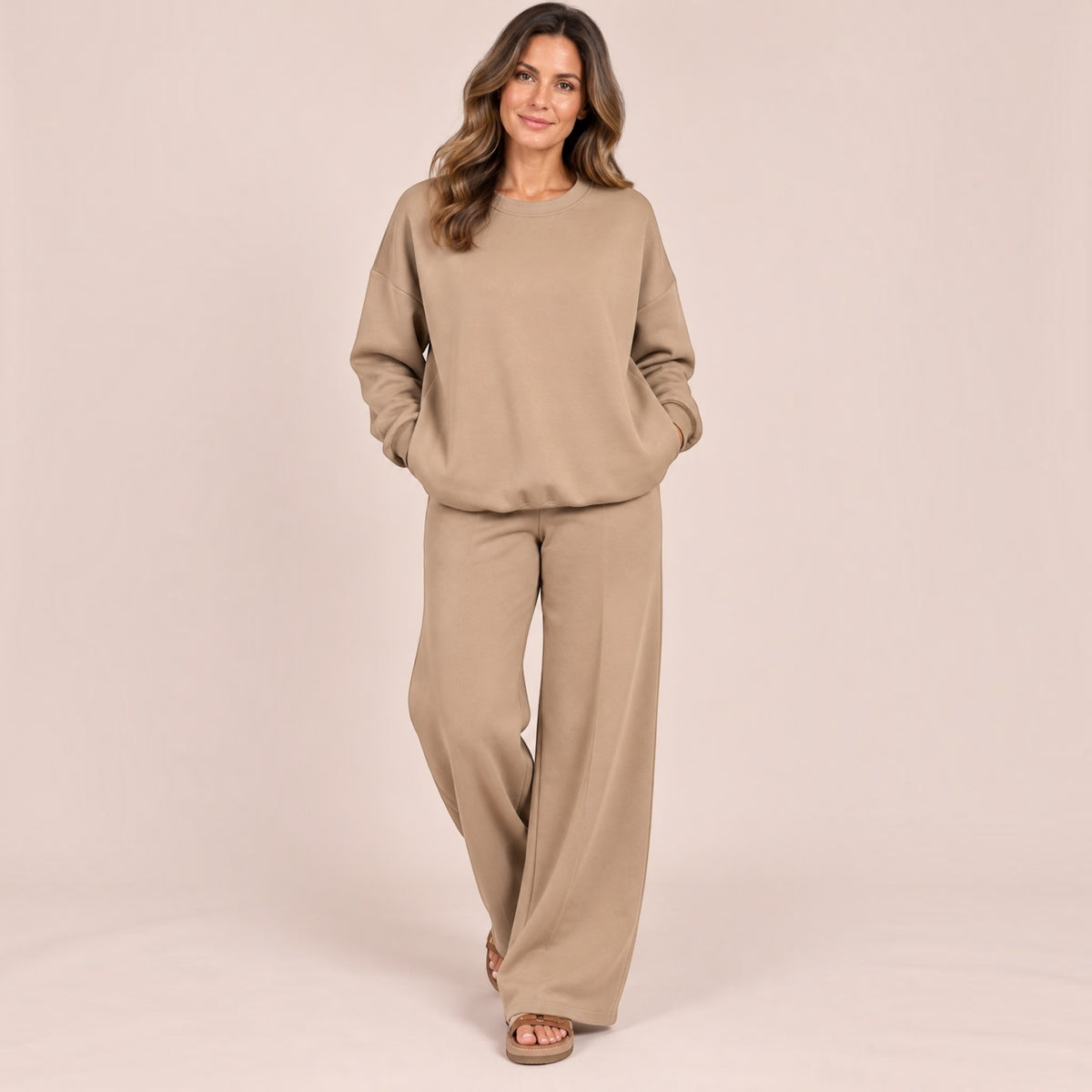 WREN soft touch Set with wide leg trouser – 6 colours