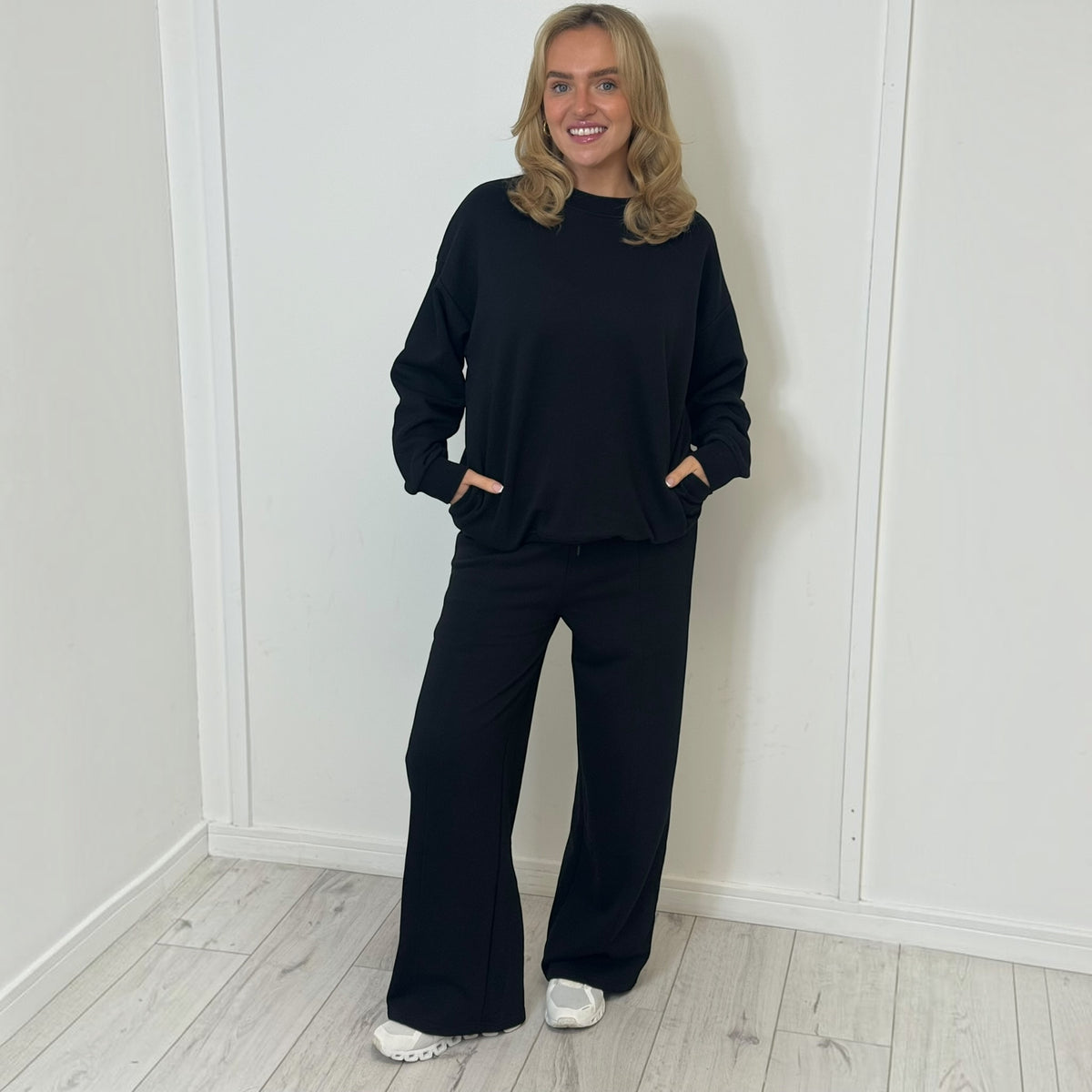 HARLEY set with wide Leg trouser – BLACK