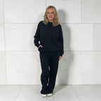HARLEY set with wide Leg trouser – BLACK