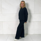 HARLEY set with wide Leg trouser – BLACK