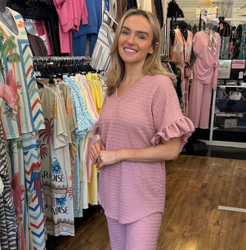 CARLY Frill sleeve – PINK