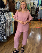 CARLY Frill sleeve – PINK