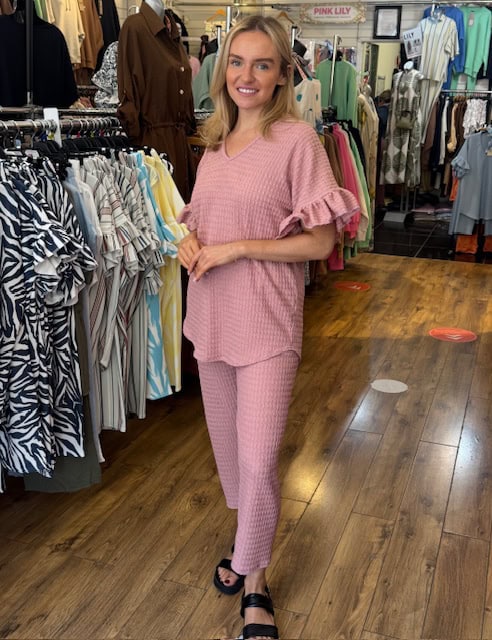 CARLY Frill sleeve – PINK