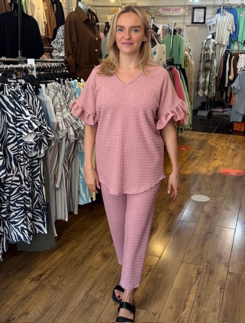 CARLY Frill sleeve – PINK