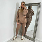 VARSITY Oversize Hoody and legging Set – MOCHA