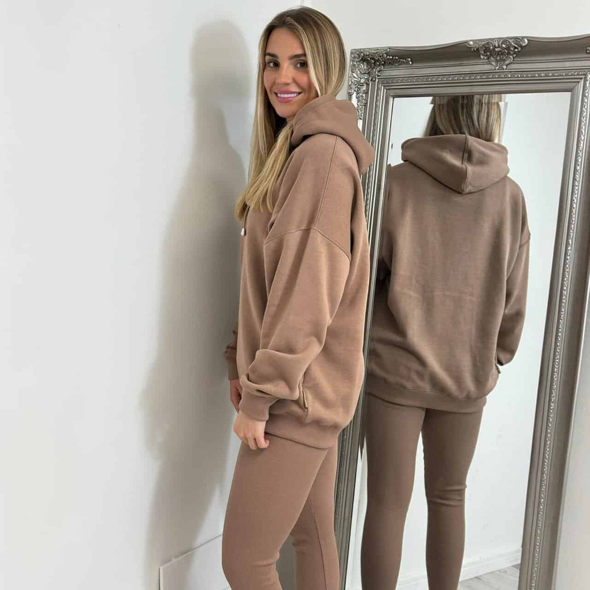 VARSITY Oversize Hoody and legging Set – MOCHA