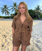 Luxury RIVIERA Short Set – Mocha