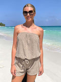 POLLY Luxury towelling playsuit sizes 8 to 20 – SOFT STONE