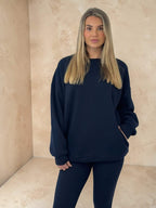 AMBER Crew neck Sweatshirt and Legging Set – Navy sizes 8 to 22