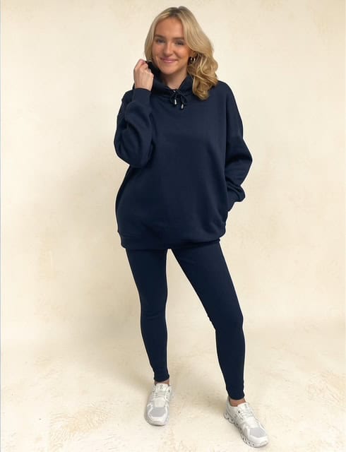 VARSITY Oversize Hoody and legging Set – NAVY