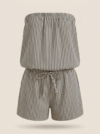 STRIPE Luxury playsuit sizes 8 to 24 – NAVY