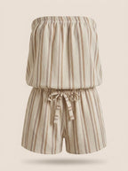 STRIPE Luxury playsuit sizes 8 to 24 – NEUTRALS