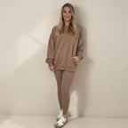 VARSITY Oversize Hoody and legging Set – MOCHA