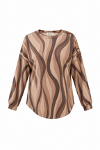 KELLY SET WITH GOLD BUTTON DETAIL - BROWN