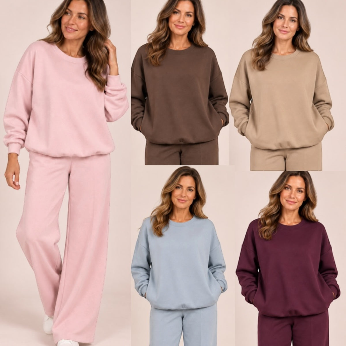 WREN soft touch Set with wide leg trouser – 6 colours