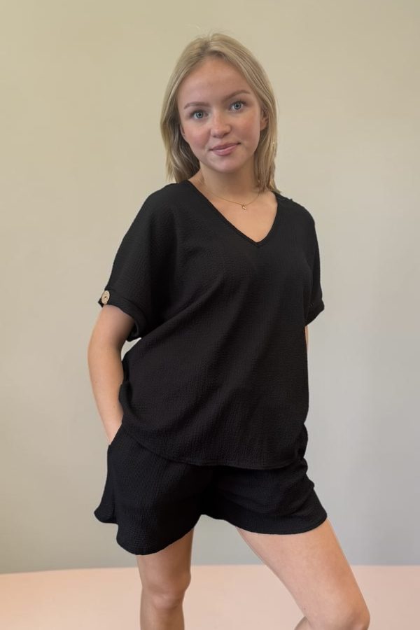 Phoebe Short Set - BLACK