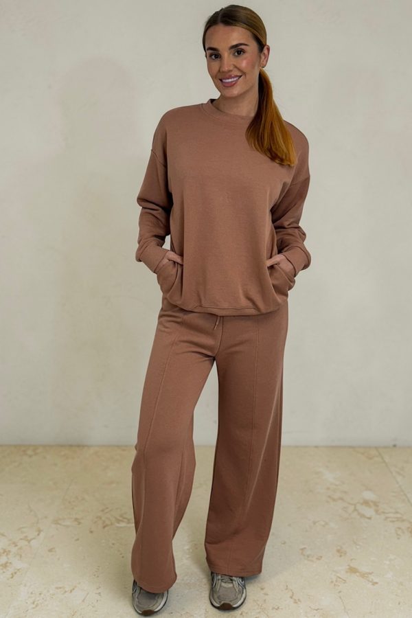 HARLEY wide leg set sizes 8 to 20 - MOCHA