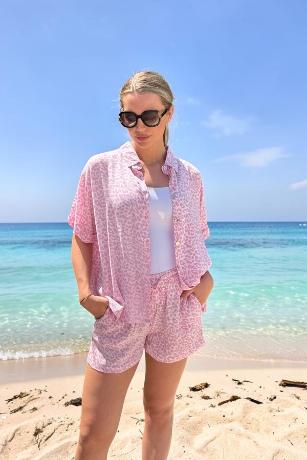 CAPRI shirt and short set - PINK
