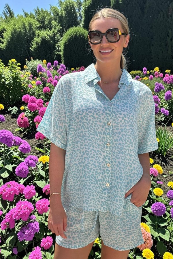 CAPRI shirt and short set - BLUE