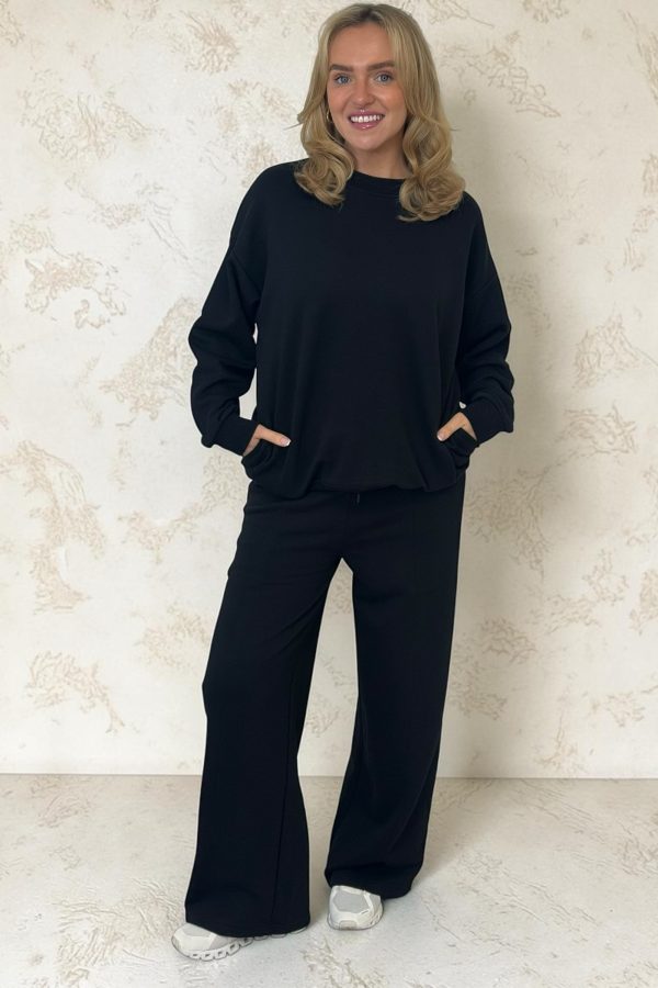 HARLEY wide leg set sizes 8 to 20 - BLACK