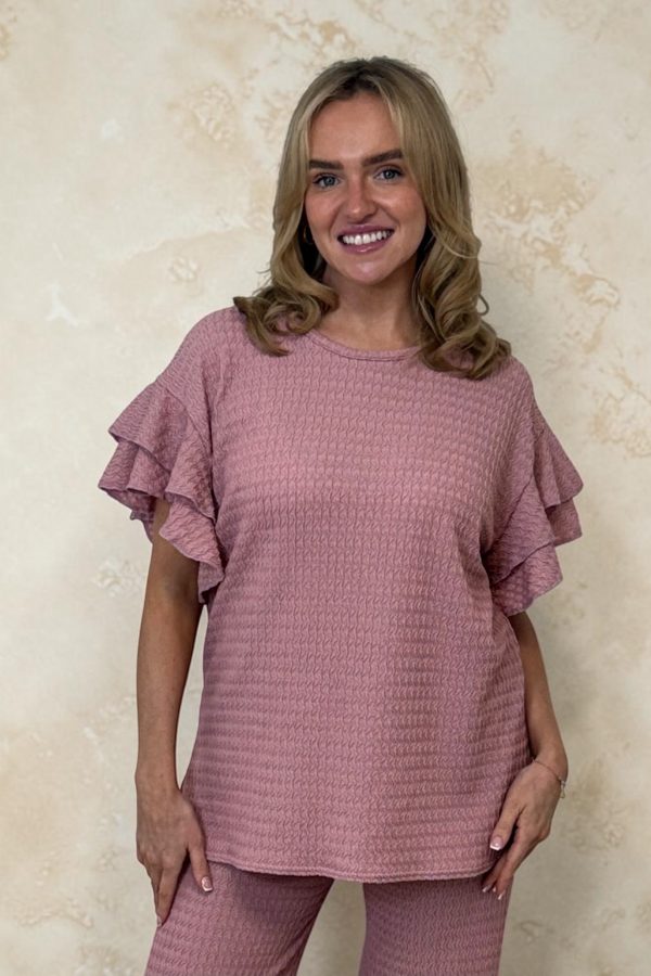 Willow frill sleeve set - PINK