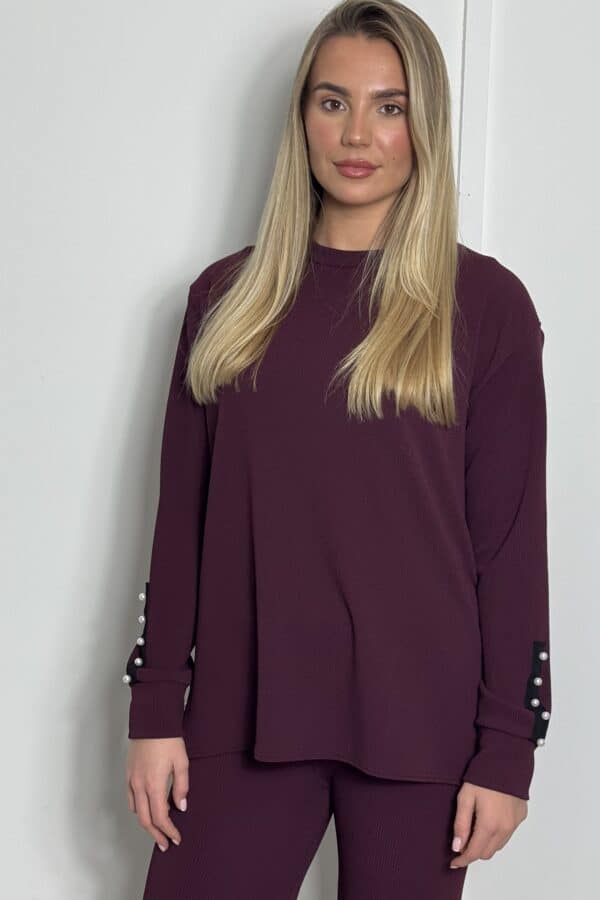 Polly Pearl detail set sizes 8 to 24 - BERRY