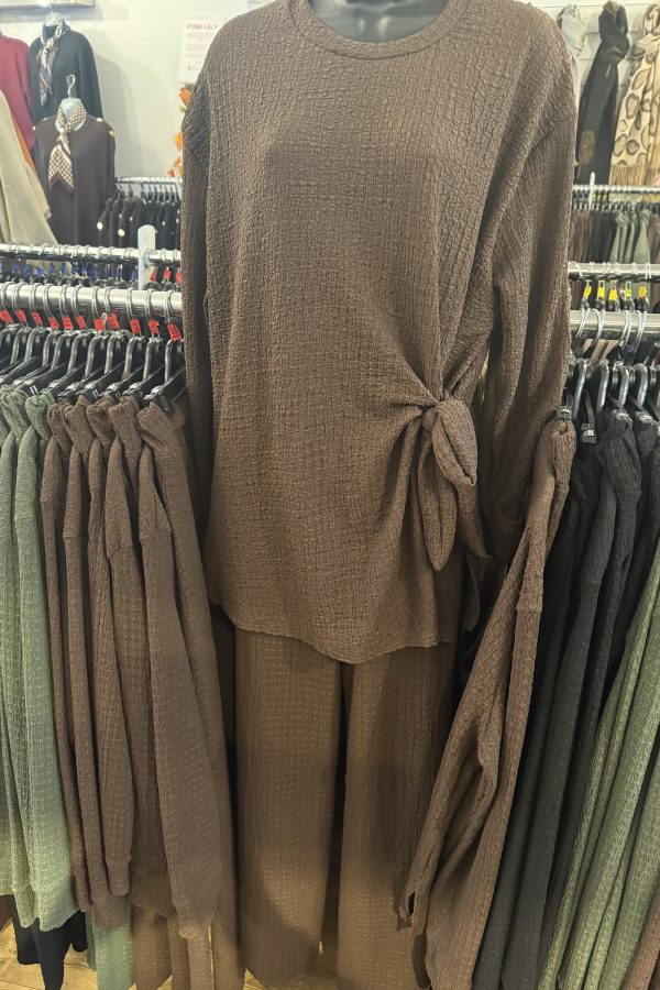 KATIE tie side set sizes 8 to 24 - BROWN